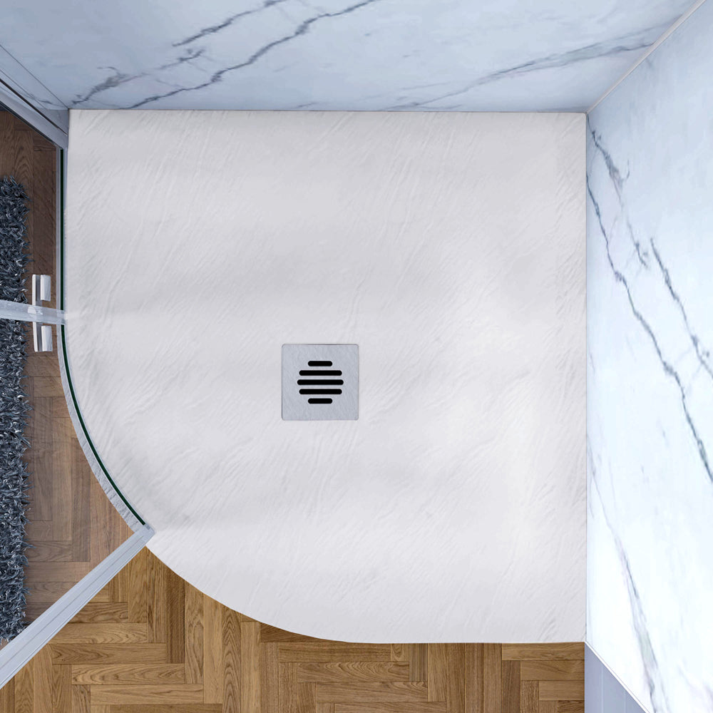 Piatto doccia 80x120 effetto pietra colore bianco | Arketa