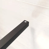 Walk in Doccia Due Pareti Vetro 8mm Temperato Anticalcare Antifrantumi Fascia Opaca Barra Stabilizzatrice 90cm Nera Opaca - Consegna gratuita