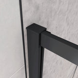 Box Doccia Semicircolare Ante Scorrevoli Vetro Temperato 5mm Trasparente Profilo Nero Opaco - Consegna gratuita