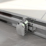 Box Doccia Angolare Porta Scorrevole con Parete Fissa Vetro Temperato 5mm Satinato Opaco H.185cm - Consegna gratuita