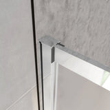 Box Doccia Angolare Porta Scorrevole con Parete Fissa Vetro Temperato 5mm Satinato Opaco H.185cm - Consegna gratuita