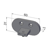 Ringhiera Parapetto in Alluminio Nero Opaco o Argento Opaco 200x100cm a Fissaggio a Pavimento, con supporto di collegamento a Parete - Consegna gratuita