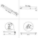 Barra Stabilizzatrice per Rinforzare Vetro di Box Doccia Nero Opaco Vari Modelli - Consegna gratuita