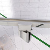 185cm Box Doccia Angolare Porta Girevole Battente con Parete Fissa in Vetro Temperato Trasparente 5mm Profilo Cromo Lucido - Consegna gratuita