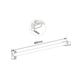 190cm Box Doccia Angolare Porta Battente Pieghevole con Parete Fissa in Vetro Temperato 5mm Anticalcare Barra Stabilizzatrice da 45cm Nera Opaca - Consegna gratuita