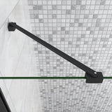Barra Stabilizzatrice per Rinforzare Vetro di Box Doccia Nero Opaco Vari Modelli C - Lunghezza 45cm, Adatta per il vetro in spessore 6-8mm - Consegna gratuita