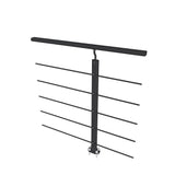 Ringhiera Parapetto in Alluminio Argento o Nero Opaco 100x100cm per interni ed esterni a Fissaggio a Pavimento - Consegna gratuita