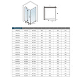 Aica 195 cm Box Doccia Angolare Porta Battente Vetro 6mm Temperato Anticalcare Trasparente con Parete Fissa con 2 Barre Stabilizzatrici Cromo Lucido - Consegna gratuita