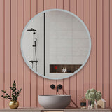 Aica 90/100/120cm Interruttore Tocco, Antiappannamento, Specchio Tondo, IP44, Retroilluminato - Consegna gratuita