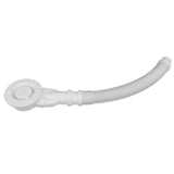 Piletta doccia bianco extra sottile per piatti doccia diametro 90 mm coperchio in ABS cromato, tubo flessbile da 300-1000mm - Consegna gratuita