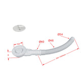 Piletta doccia bianco extra sottile per piatti doccia diametro 90 mm coperchio in ABS cromato, tubo flessbile da 300-1000mm - Consegna gratuita