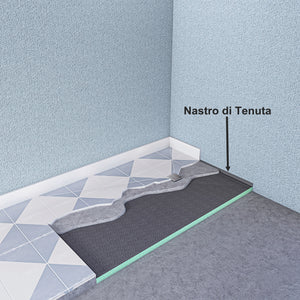 Piatto Doccia in Estruso Rigida Polistirene Pronto da Piastrellare Tagliabile Varie Dimensioni spessore di 4 cm Piletta inclusa