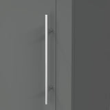 Aica Mobile Bagno Monoblocco Sospeso 44×23×60 cm per Piccoli Spazi con Maniglia e Lavabo in Alluminio - Consegna gratuita