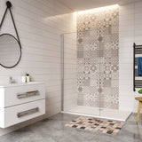 Box Doccia Walk In Parete Fissa in Vetro Temperato da 10mm Trasparente Anticalcare Barra Stabilizzatrice da 73-120cm regolabile meccanicamente no - Consegna gratuita