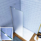 Walk In Parete Fissa per Doccia in Vetro Temperato 6mm Satinato Opaco Anticalcare A. Braccio 45cm Snodabile - Consegna gratuita