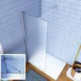 Walk In Parete Fissa per Doccia in Vetro Temperato 6mm Satinato Opaco Anticalcare D. Braccio 90cm Snodabile - Consegna gratuita