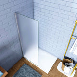 Walk In Parete Fissa per Doccia in Vetro Temperato 6mm Satinato Opaco Anticalcare 85x195 Senza Braccio - Consegna gratuita