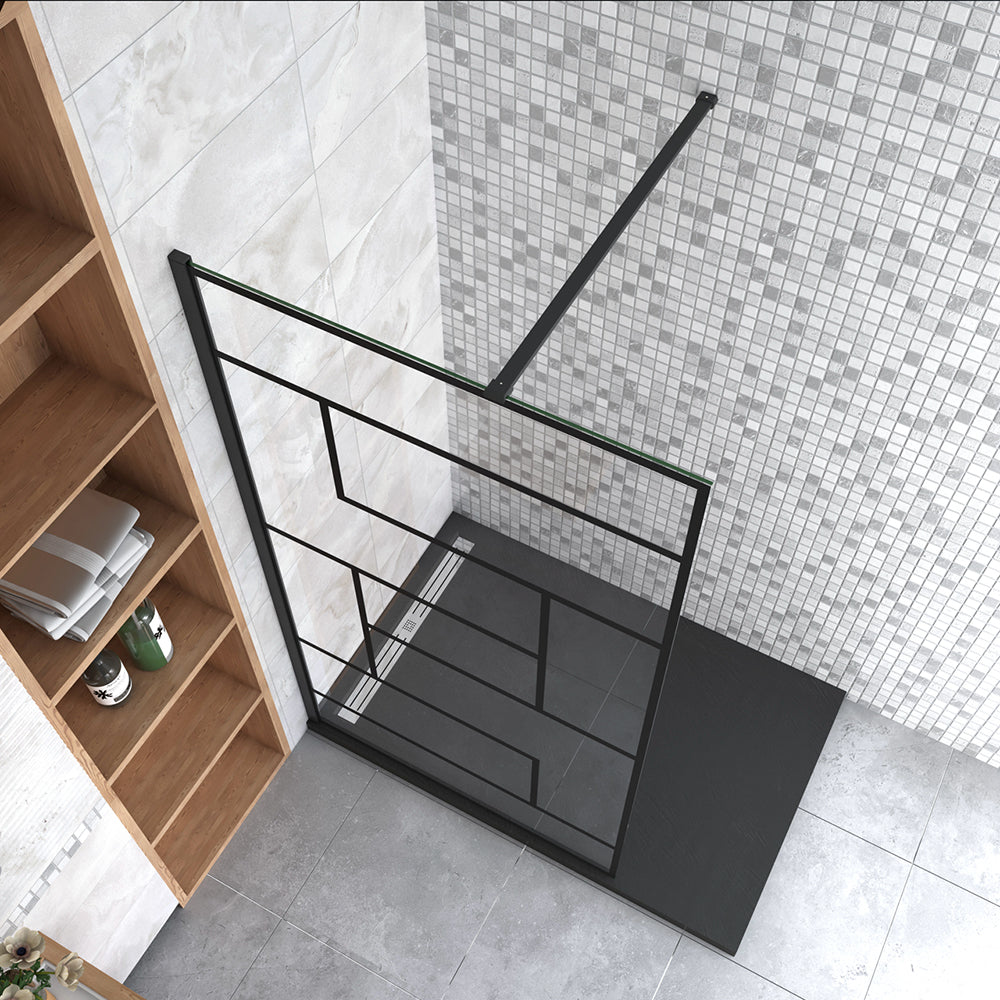 Box Doccia Walk In Parete Fissa - Vetro Temperato 8mm Anticalcare, 100x200 Cm, Barra Stabilizzatrice - Foto 8