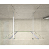 Aica Walk In Alta 200cm Parete Per Doccia Vetro Temperato Trasparente Anticalcare Doppia Paretina Mobile Da 40 cm e Doppia Barra Stabilizzatrice - Consegna gratuita