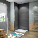 Aica WALK IN Parete Doccia Movibile Girevole Verso Interno e Esterno in Vetro 6 mm Trasparente Temperato Anticalcare Telaio Cromato Lucido 85x185 - Consegna gratuita