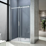 Aica 195 cm Porta Doccia Per Nicchia Anta Scorrevole Ingresso Laterale Vetro 8mm Temperato Trasparente Anticalcare Cromato Lucido - Consegna gratuita