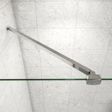 Box Doccia Walk In Parete Fissa in Vetro Temperato da 10mm Trasparente Anticalcare Barra Stabilizzatrice da 90cm Snodabile - Consegna gratuita