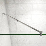 Box Doccia Walk In Parete Fissa in Vetro Temperato da 8mm Trasparente Anticalcare con Due Ripiani Mensole Barra Stabilizzatrice Regolabile - Consegna gratuita