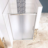 Box Doccia Per Nicchia Porta Scorrevole Ingresso Destro Vetro 8 mm Temperato Satinato Opaco Anticalcare 195cm - Consegna gratuita