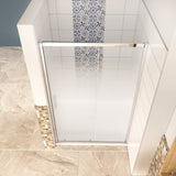 Aica 190 cm Box Doccia per Nicchia Porta Scorrevole Vetro 6 mm Temperato Serigrafato Opaco Graduale Profilo Cromato Lucido - Consegna gratuita