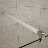 Aica 200cm Walk In Parete Per Doccia Vetro Trasparente Anticalcare Doppia Paretina Mobile Da 30 cm e Doppia Barra Stabilizzatrice 30+30 - Consegna gratuita