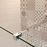 Box Doccia Walk In Parete Fissa in Vetro Temperato da 10mm Trasparente Anticalcare Barra Stabilizzatrice da 73-120cm regolabile meccanicamente - Consegna gratuita