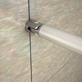 Aica 200cm Walk In Parete Per Doccia Vetro Trasparente Anticalcare Doppia Paretina Mobile Da 30 cm e Doppia Barra Stabilizzatrice - Consegna gratuita