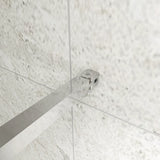 Box Doccia Walk In Parete Fissa in Vetro Temperato da 10mm Trasparente Anticalcare con Doppia Barra Stabilizzatrice da 90cm snodabile e tagliabile - Consegna gratuita