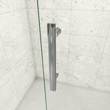 Aica Box Doccia Walk In + Parete Fissa 185cm Vetro da 6mm Temperato Anticalcare Barra Stabilizzatrice 45cm Cromo Lucido - Consegna gratuita