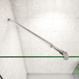Box Doccia Walk In Parete Fissa in Vetro Temperato da 10mm Trasparente Anticalcare Barra Stabilizzatrice da 73-120cm regolabile meccanicamente - Consegna gratuita