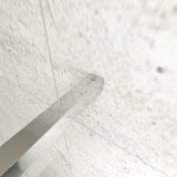 Box Doccia Walk In Parete Fissa in Vetro Temperato da 10mm Trasparente Anticalcare con Doppia Barra Stabilizzatrice da 140cm tagliabile - Consegna gratuita