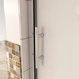 Aica 190 cm Box Doccia per Nicchia Porta Scorrevole Vetro 6 mm Temperato Serigrafato Opaco Graduale Profilo Cromato Lucido - Consegna gratuita