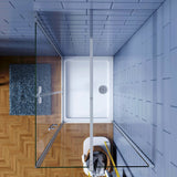 Box Doccia Angolare Porta Battente Pieghevole con Parete Fissa in Vetro Temperato 6mm Anticalcare Barra Stabilizzatrice da 90cm Cromo Lucido - Consegna gratuita