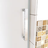 Box Doccia Per Nicchia Porta Scorrevole Ingresso Destro Vetro 8 mm Temperato Satinato Opaco Anticalcare 195cm - Consegna gratuita