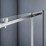 Aica 195 cm Porta Doccia Per Nicchia Anta Scorrevole Ingresso Laterale Vetro 8mm Temperato Trasparente Anticalcare Cromato Lucido - Consegna gratuita