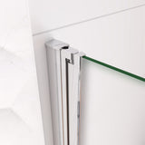 WALK IN Parete Doccia Movibile Girevole Verso Interno e Esterno 195cm in Vetro 6mm Temperato Anticalcare Satinato Opaco Telaio Cromato Lucido - Consegna gratuita