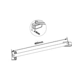Aica Parete Per Doccia Walk In Con 30/40cm Paretina Mobile Vetro 8mm Temperato Trasparente Anticalcare Con Barra Stabilizzatrice da 45cm - Consegna gratuita