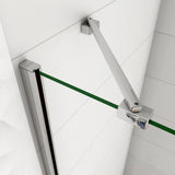 WALK IN Paretina Fissa + Porta Movibile Vetro 8mm Trasparente Temperato Anticalcare con Portasciugamano Barra Stabilizzatrice - Consegna gratuita