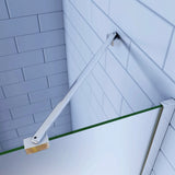 195cm Box Doccia Angolare Porta Battente con Parete Fissa con Barra Stabilizzatrice in Vetro Temperato Satinato Opaco 6mm Anticalcare Cromo Lucido - Consegna gratuita