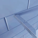 Aica 195cm Box Doccia Angolare Porta Battente con Parete Fissa in Vetro Temperato Satinato Opaco 6mm Anticalcare con Barra Stabilizzatrice 90cm - Consegna gratuita