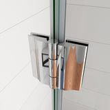 WALK IN Paretina Fissa + Porta Movibile Vetro 8mm Trasparente Temperato Anticalcare con Portasciugamano Barra Stabilizzatrice - Consegna gratuita