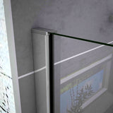 Aica 195 cm Box Doccia Angolare Doppie Porte Apertura Battente Vetro Temperato 6 mm Trasparente Anticalcare Con Barre Stabilizzatrici - Consegna gratuita