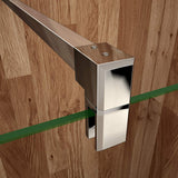 Aica Parete Per Doccia Walk In Alta 200cm Vetro Temperato Anti-frantumi Anticalcare 8mm Striscia Opaca Barra Stabilizzatrice Tagliabile 90 cm - Consegna gratuita