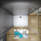 Aica Box Doccia Angolare Porta Pieghevole A Libro Vetro 6 mm Temperato Anticalcare Con Barra Stabilizzatrice Alta 185cm - Consegna gratuita