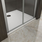 Aica 195cm Porta Doccia Per Nicchia Doppie Ante Battenti Saloon In Vetro 6mm Temperato Trasparente Anticalcare - Consegna gratuita